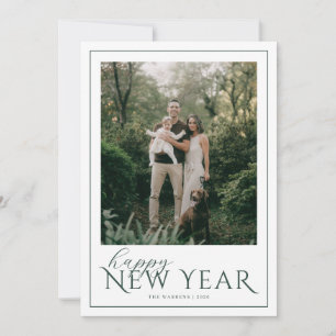 Klassisches Rahmen-Neujahrsfoto Feiertagskarte