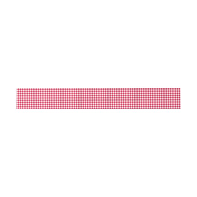 Klassisches Red Gingham Country Pattern Einladungsbanderole (Flach)