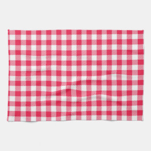 Klassisches Red Gingham Country Pattern Geschirrtuch