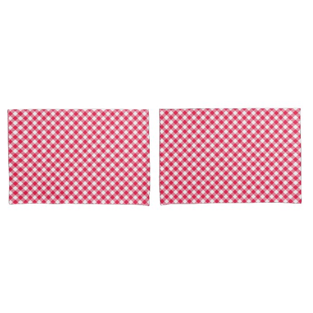 Klassisches Red Gingham Country Pattern Kissenbezug (Vorderseite-Set)