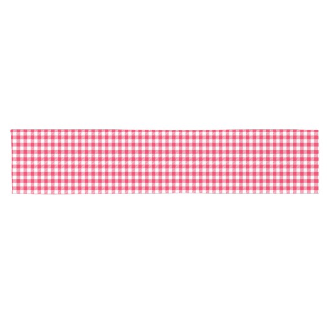 Klassisches Red Gingham Country Pattern Kurzer Tischläufer (Horizontal)