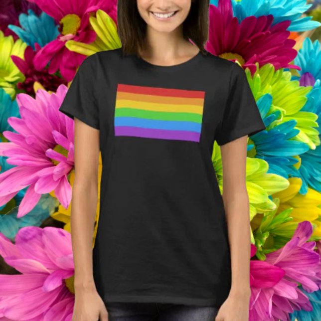 Klassisches Regenbogenfarbenfeld T-Shirt (Von Creator hochgeladen)