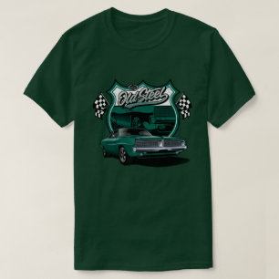 Klassisches Rennmuster aus altem Stahl T-Shirt