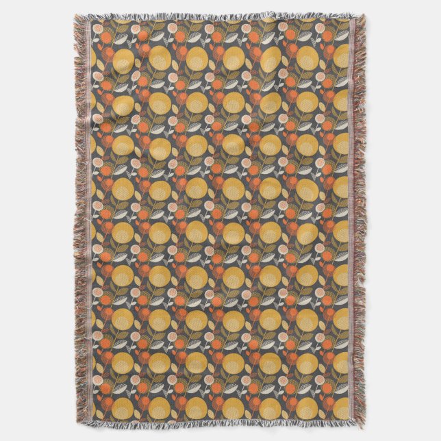 Klassisches Retro Blumenmuster Decke (Vorderseite Vertikal)