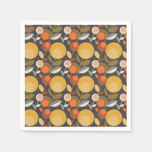 Klassisches Retro Blumenmuster Serviette