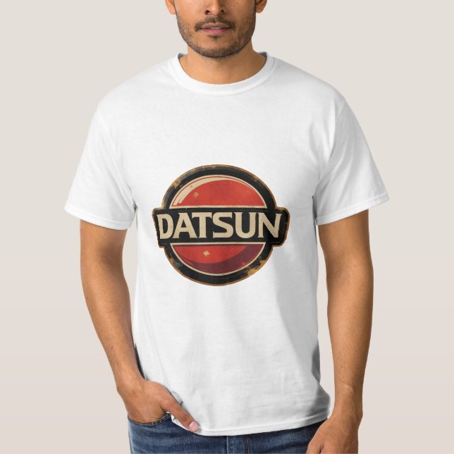 Klassisches Retro Datsun Logo T-Shirt (Vorderseite)