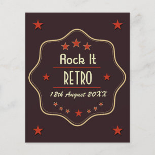 Klassisches Retro-Etikett mit individuellem Text Flyer