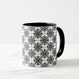 Klassisches Retro-Feeling geometrisches Muster Tasse
