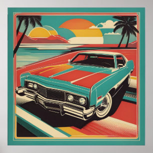 Klassisches Retro-Oldtimer-Autoplakat Poster