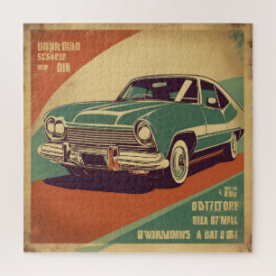 Klassisches Retro-Vintage-Autoposter