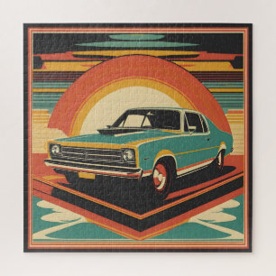 Klassisches Retro-Vintage-Autoposter