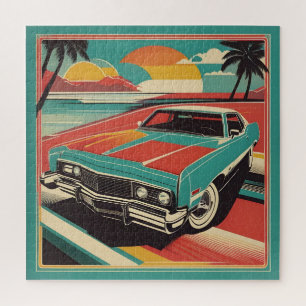 Klassisches Retro-Vintage-Autoposter
