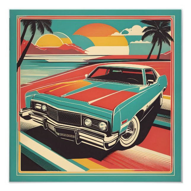Klassisches Retro-Vintage-Poster Fotodruck (Vorne)