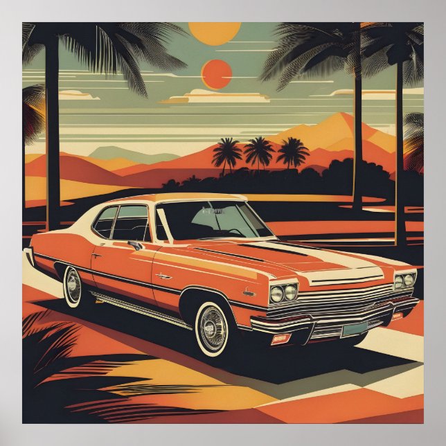 Klassisches Retro-Vintage-Poster Poster (Vorne)