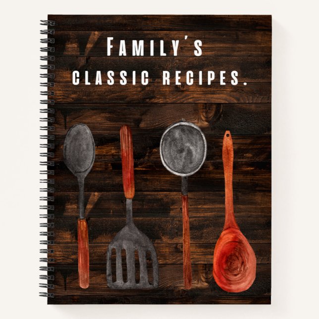 Klassisches Rezept der Familie Notizbuch (Vorderseite)