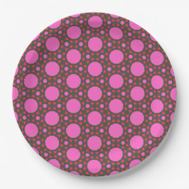 Klassisches rosa Design Valentinstag Pappteller