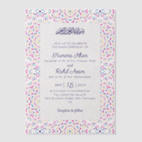 Klassisches Rosa Lila Blau Juwel Gold Muslimische