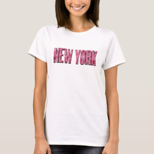 Klassisches Rosa NEW YORK Tragbare Kunst T-Shirt