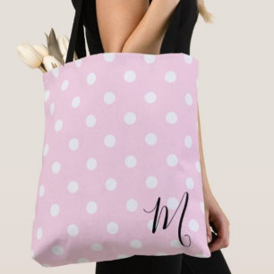 Klassisches Rosa Punkte Muster Einkaufstasche Tasche