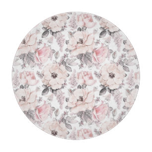 Klassisches rosa u. graues Muster Schneidebrett