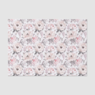 Klassisches rosa u. graues Muster Seidenpapier
