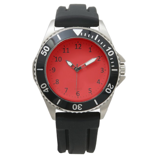 Klassisches Rot Armbanduhr (Vorderseite)