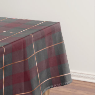 Klassisches Rot und Grau Karo Tartan Tischdecke