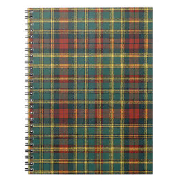 Klassisches Rot- und Grün-Schotten-Tartan-Karo-Mus Notizblock