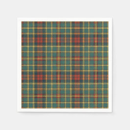 Klassisches Rot- und Grün-Schotten-Tartan-Karo-Mus Serviette