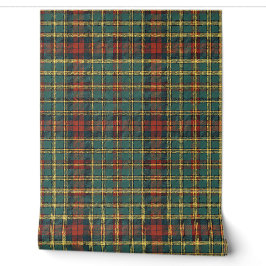 Klassisches Rot- und Grün-Schotten-Tartan-Karo-Mus Tapete