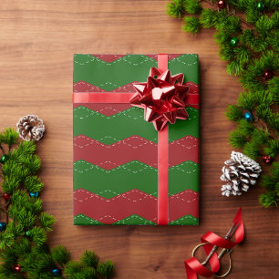 Klassisches Rot und Grün zu Weihnachten  Geschenkpapier