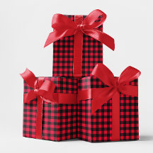 Klassisches Rot und Schwarzes Buffalo Kariert