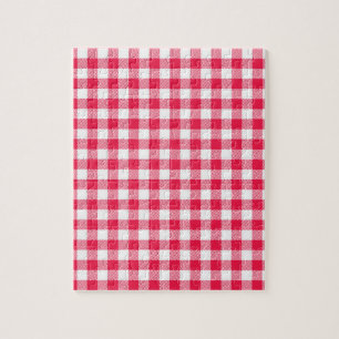 Klassisches rot-weißes Gingham-Muster Rustikal