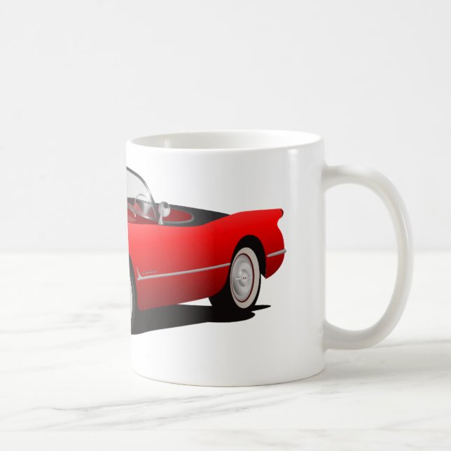Klassisches Rotes Auto Kaffeetasse (Rechts)