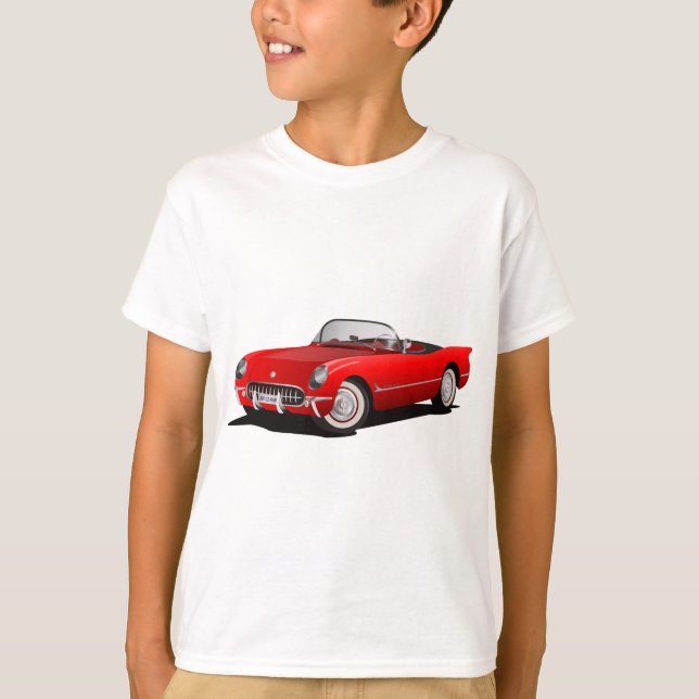 Klassisches Rotes Auto T-Shirt (Vorderseite)