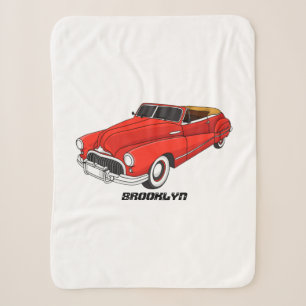 Klassisches rotes Automobil von 1948 Sherpadecke
