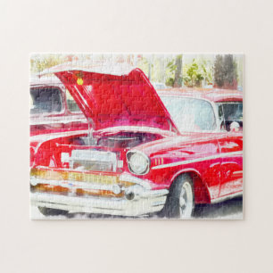 Klassisches rotes Chevy-Puzzle