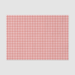 Klassisches rotes Gingham-Weihnachten Seidenpapier