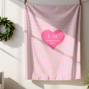 Klassisches rotes Herz personalisiertes Valentinsg Sherpadecke