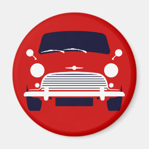 Klassisches rotes Morris Mini Cooper Magnet