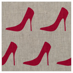 KLASSISCHES ROTES STILETT-MUSTER STOFF