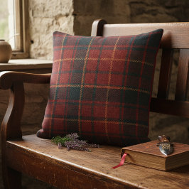Klassisches rotes Tartan-Karo - gemütlicher ländli Kissen