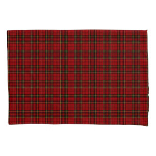 Klassisches rotes Tartan-Karo Kissenbezug