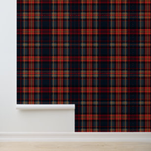 Klassisches rotes Tartan-Muster Tapete