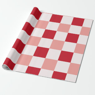 Klassisches rotes und rosafarbenes Karton-Muster Geschenkpapier