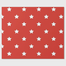 Klassisches rotes und weißes Sternen-Wrap-Papier Geschenkpapier