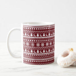 Klassisches rotes Weihnachtsfest-Christmas-Pullove Kaffeetasse