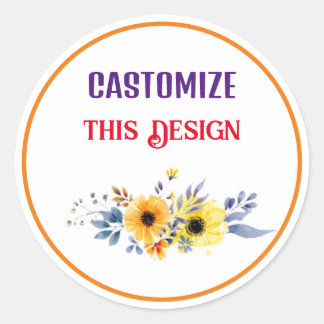 Klassisches Round-Sticker-Design Runder Aufkleber