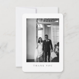 Klassisches rundes formelles Hochzeitsfoto Dankeskarte