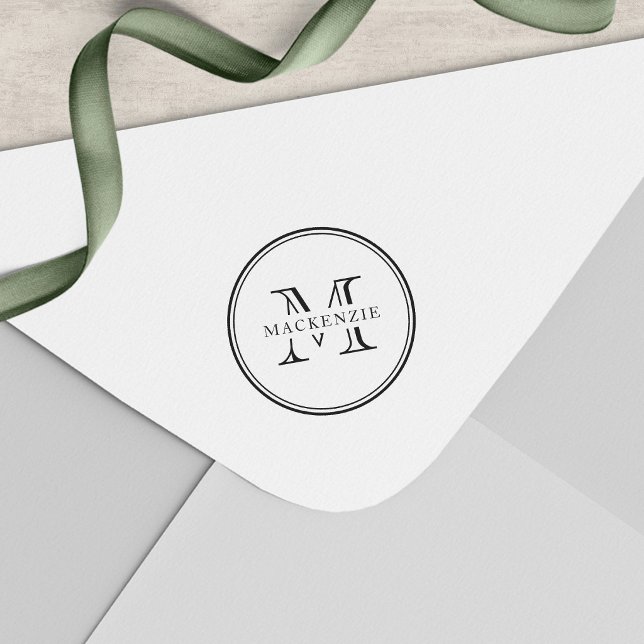 Klassisches rundumrandetes Monogramm Permastempel (Von Creator hochgeladen)